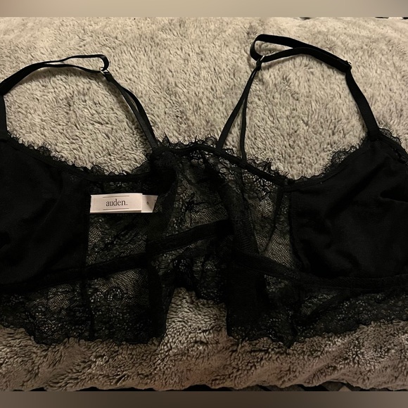 Auden Women's Lace Longline Eyelash Front Closure Clasp Bralette size Small - Picture 9 of 14